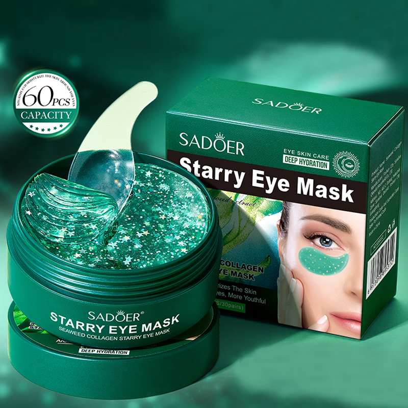 Collagen Under Eye Patches - 60개입/상자, 해조류 콜라겐 아이 마스크. 해초