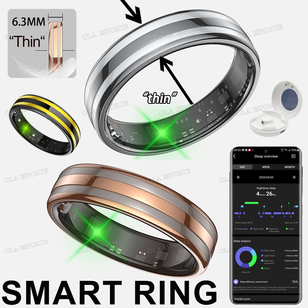 Health Monitors - 새로운 스마트 링: 심박수, 스트레스, 체온