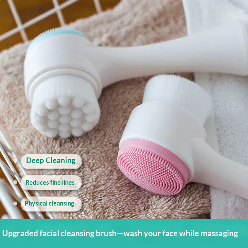 양면 수동 페이셜 클렌징 브러시, 부드러운 실리콘 소재 - Silicone Face Scrubber Electric 리뷰 및 가격