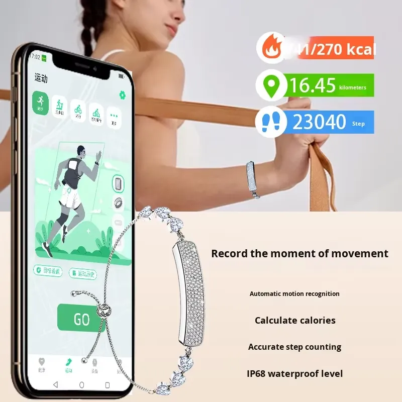 국경을 넘는 새로운 스마트 팔찌 IP68 심박수 수면  - Health Monitors 리뷰 및 가격