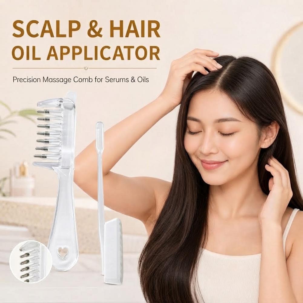 투명 헤어 뿌리 빗, 액체 도포용 빗, 두피 마사지 빗 - Hair Care 리뷰 및 가격