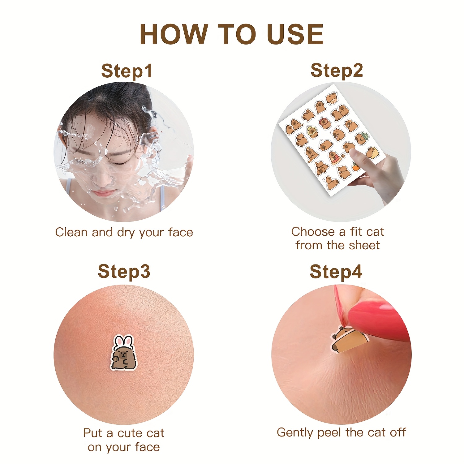 카피바라 모양의 여드름 패치, 얼굴 커버 - 무향, 파 - Skincare 리뷰 및 가격