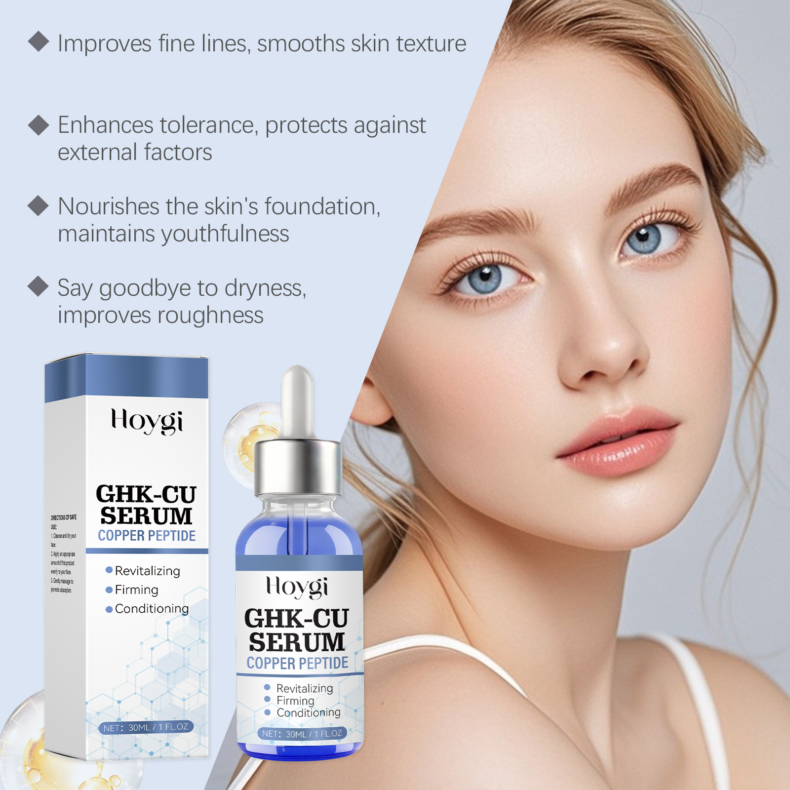 30ml 구리 펩타이드 세럼 GHK-Cu 페이스 퍼밍  - Hyaluronic Acid Facial Serum 리뷰 및 가격