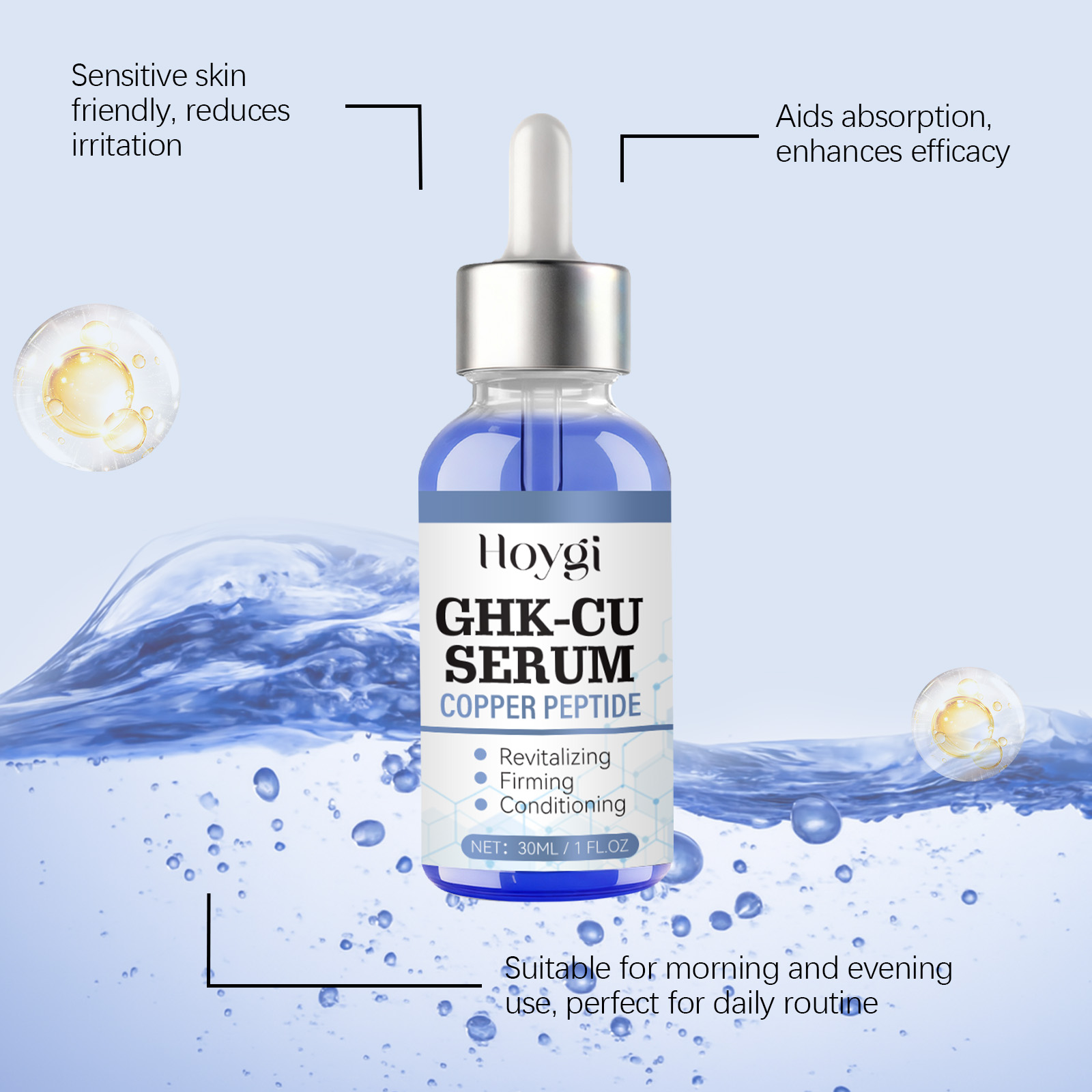 30ml 구리 펩타이드 세럼 GHK-Cu 페이스 퍼밍  - Hyaluronic Acid Facial Serum 리뷰 및 가격